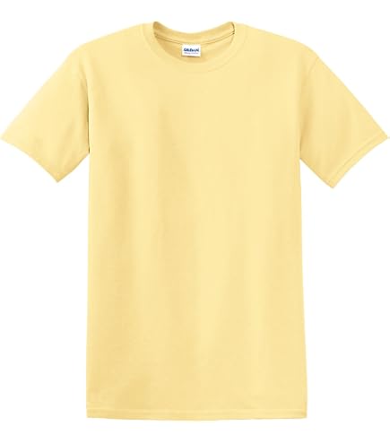 Gildan Mens Heavy Cotton 100% Cotton T-Shirt, Small, Yellow Haze